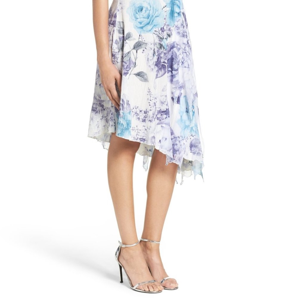 KOMAROV New Print Asymmetrical Hem Dress & Shawl SET Gown+Scarf  Petite XL 🎉HP - Picture 11 of 12